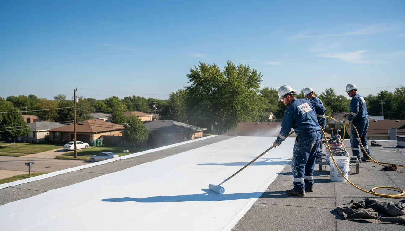 Commercial roof coating in Mulhall, OK near me